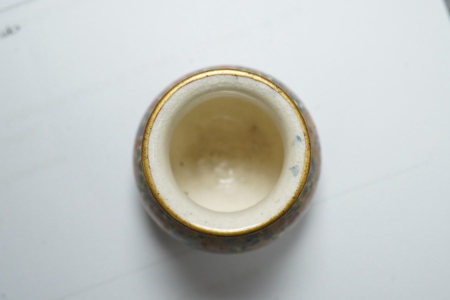 A Satsuma ‘millefleur’ miniature vase, by Kinkozan, early 20th century